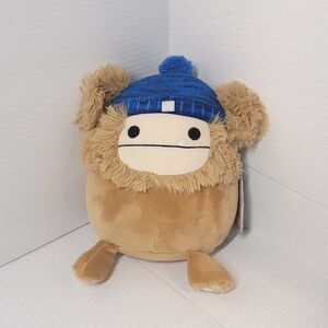 Squishmallows Benny Yeti Bigfoot Fall Harvest Blue Beanie Hat 7.5”